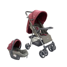 Coche Travel System Sevilla Bebesit - Rosa-Gris-Verde