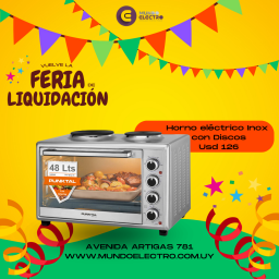 Horno elctrico Inox con Discos 